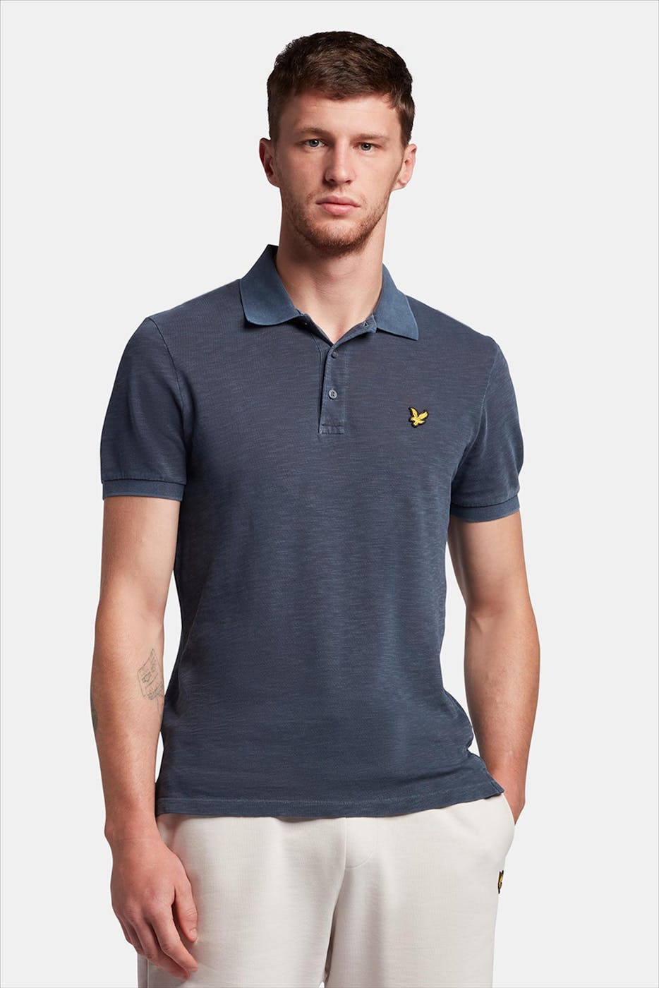 Lyle & Scott - Grijze Slub polo