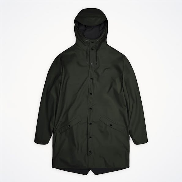RAINS - Legergroene Long Jacket regenjas