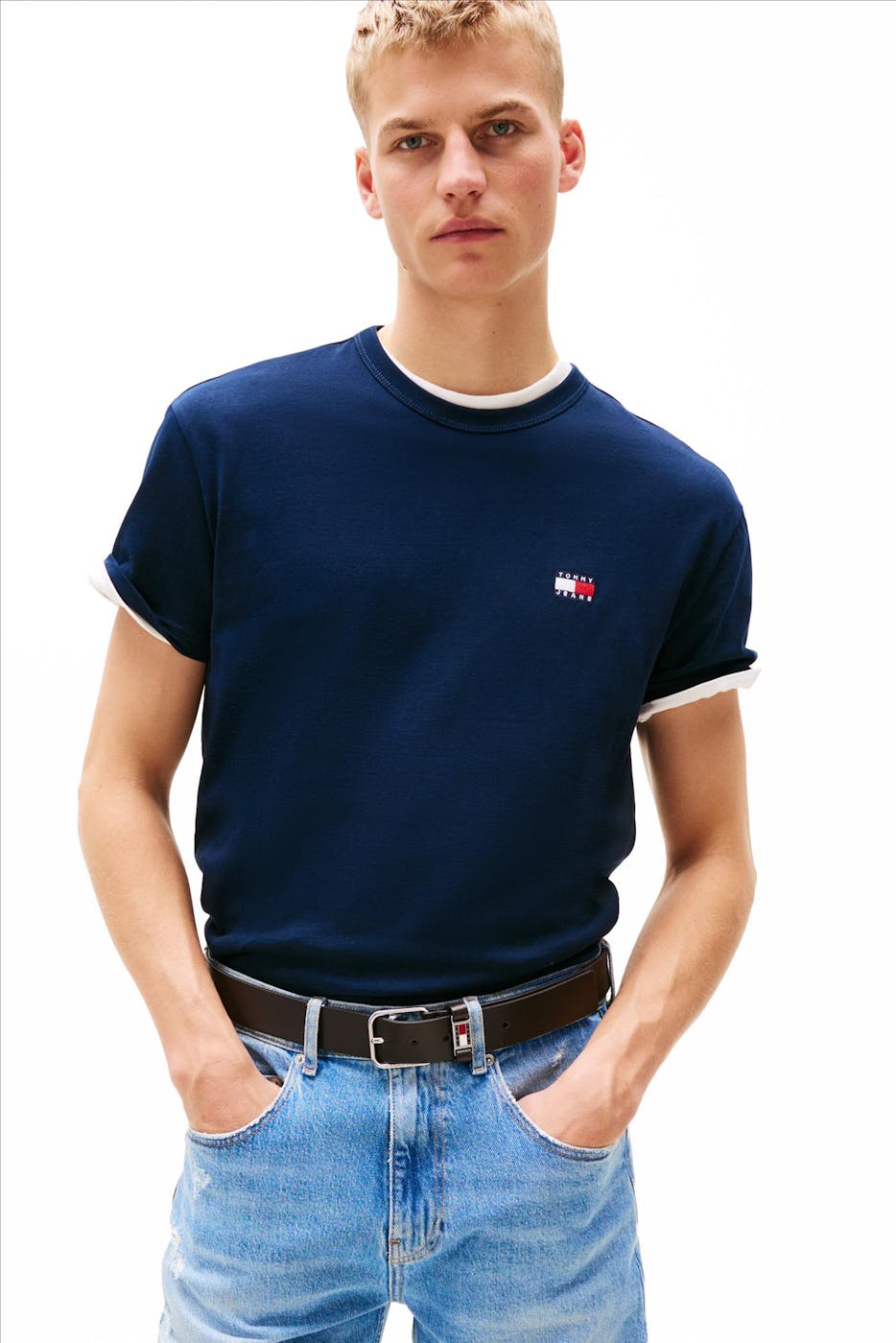 Tommy Jeans - Donkerblauwe Regular Badge T-shirt