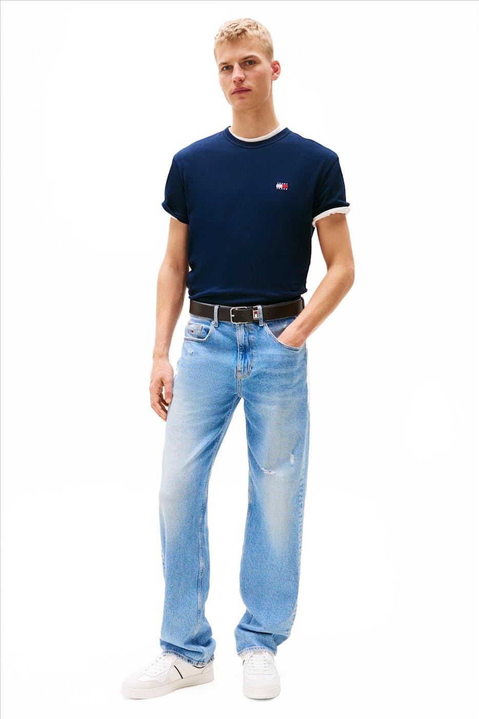 Tommy Jeans - Donkerblauwe Regular Badge T-shirt