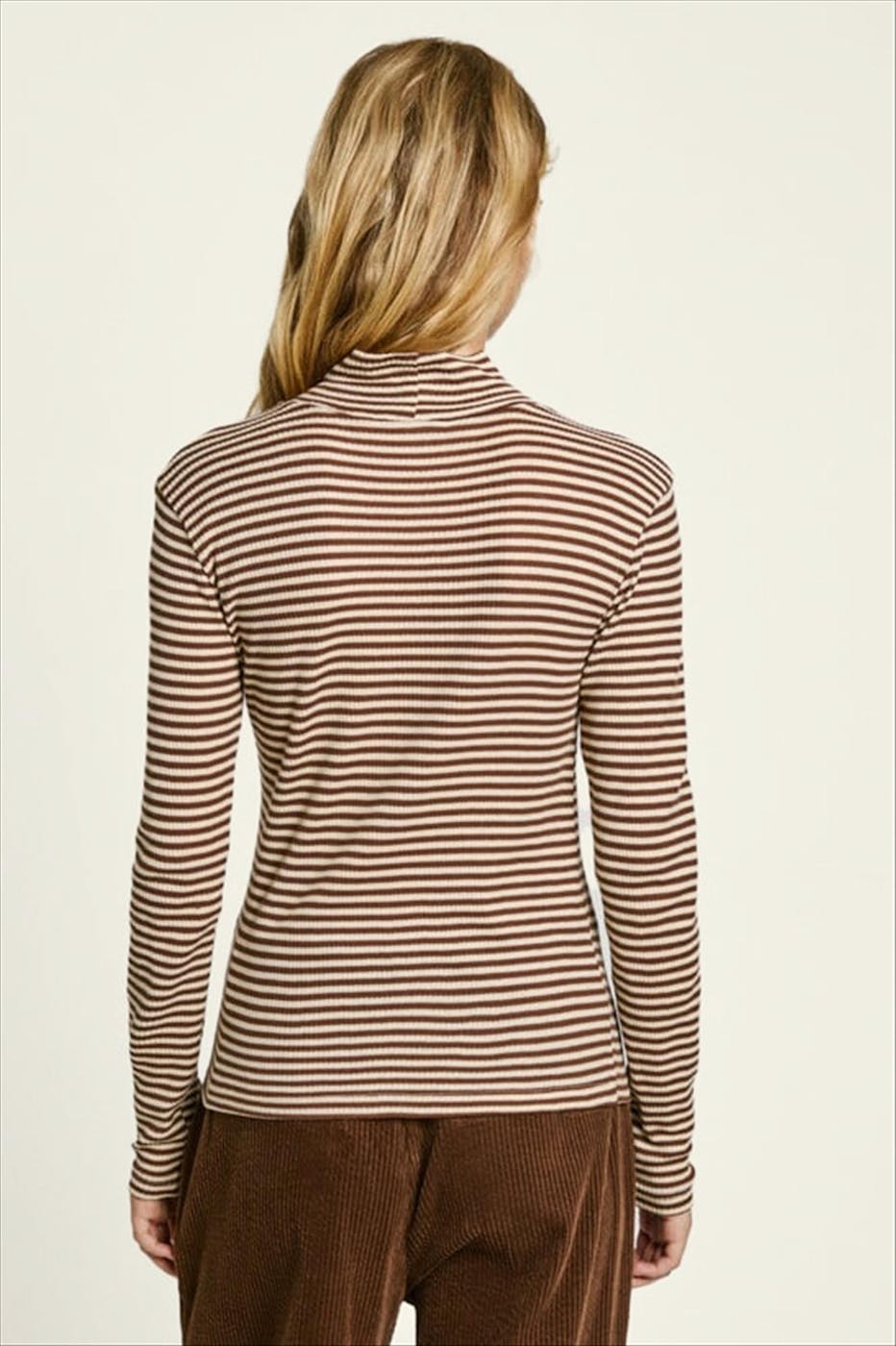 Pepe Jeans London - Ecru-Bruine Elif longsleeve