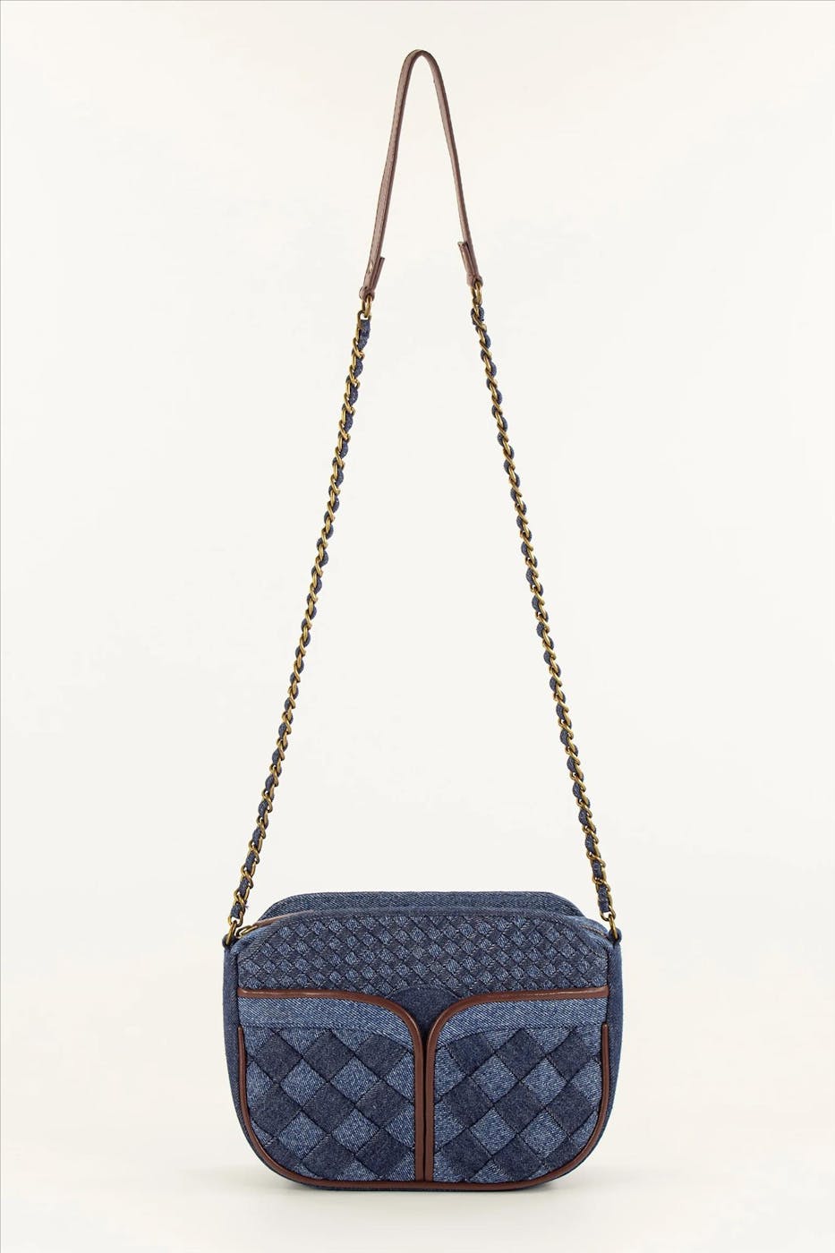 Sessùn - Donkerblauwe Divine Braided handtas