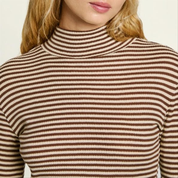 Pepe Jeans London - Ecru-Bruine Elif longsleeve