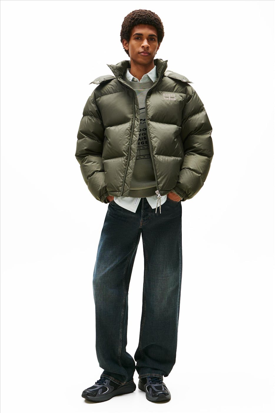 Tommy Jeans - Kaki Alaska pufferjas
