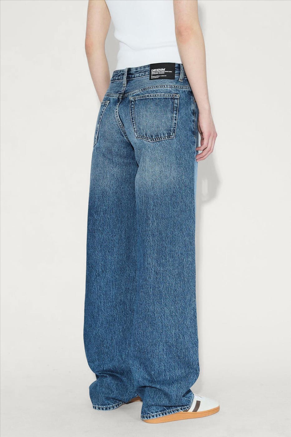 Dr. Denim - Donkerblauwe Hill wide straight jeans
