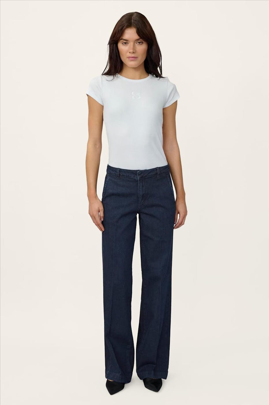 My Essential Wardrobe - Donkerblauwe The Lara wide jeans