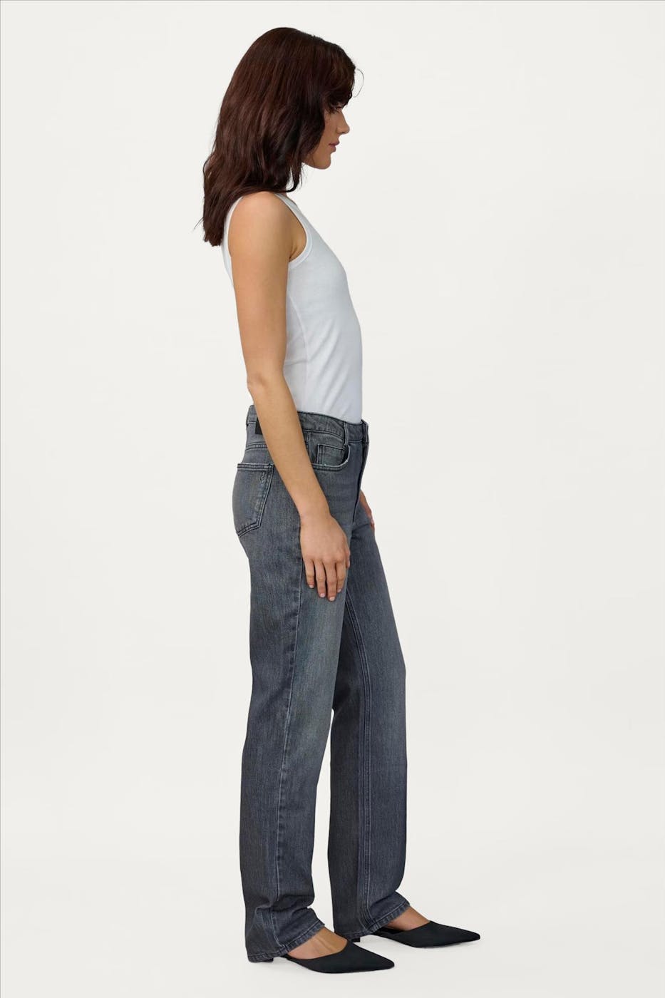 My Essential Wardrobe - Grijze Isa straight jeans