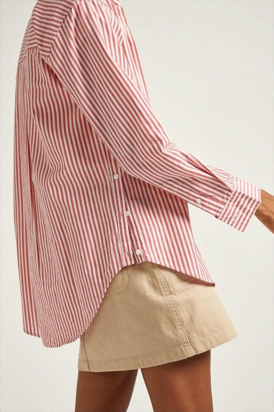 Pepe Jeans London - Roze-Witte Bryce blouse