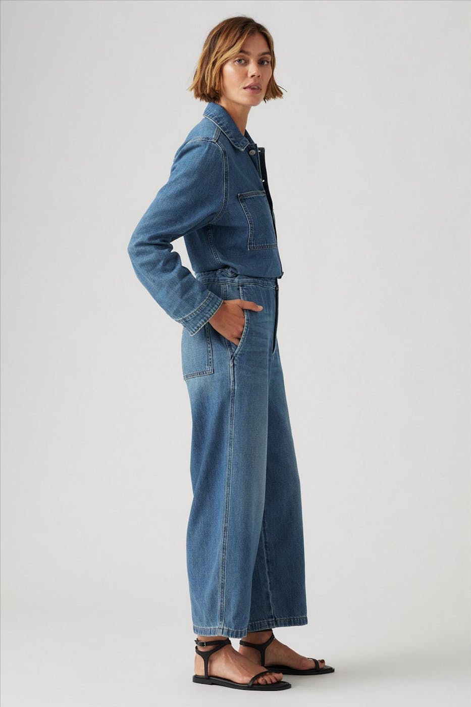 Levi's - Donkerblauwe Iconic Denim jumpsuit