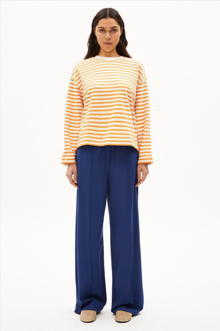 Armed Angels - Ecru-Oranje Frankaa Maarlen sweater