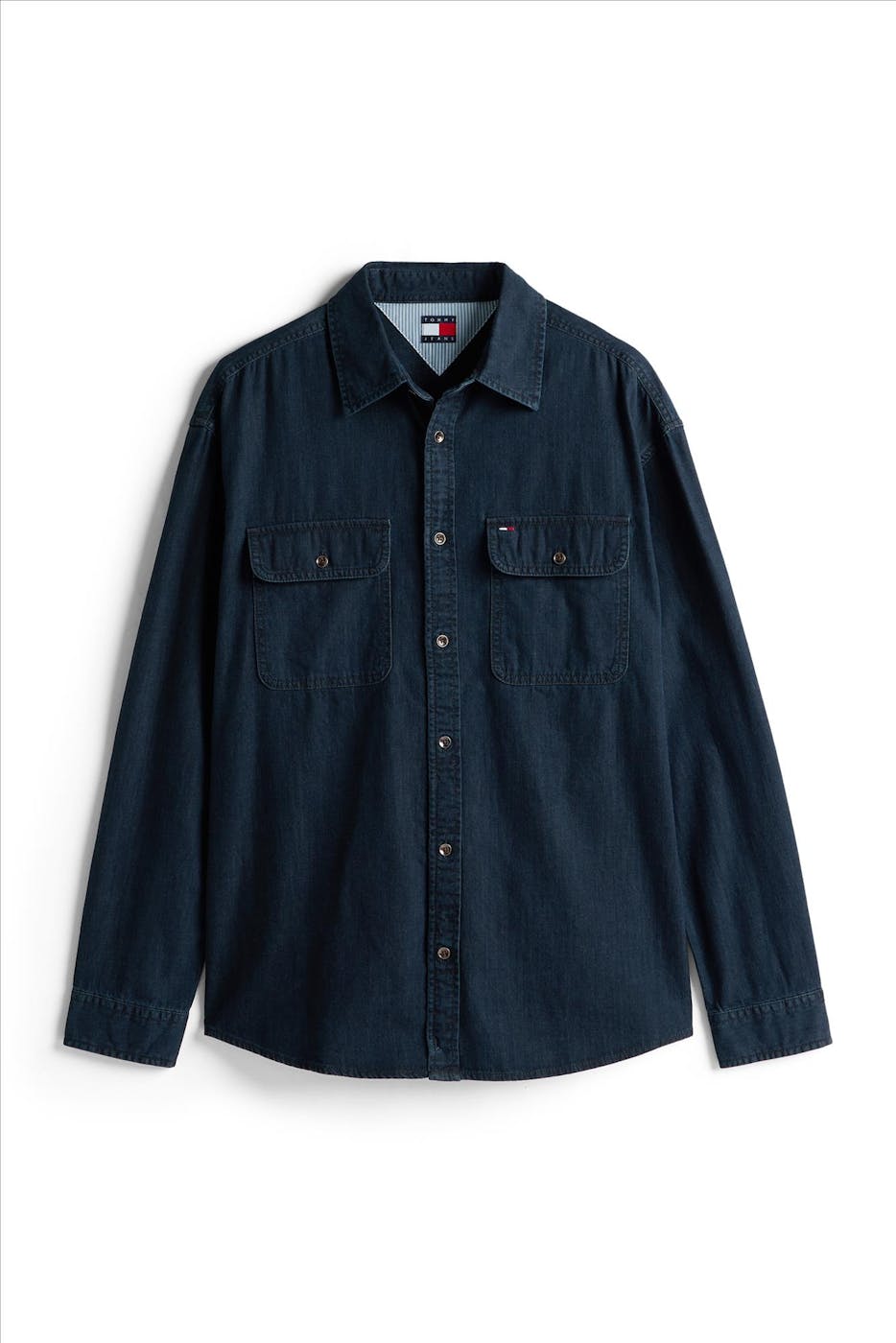 Tommy Jeans - Donkerblauw Relaxed Denim hemd