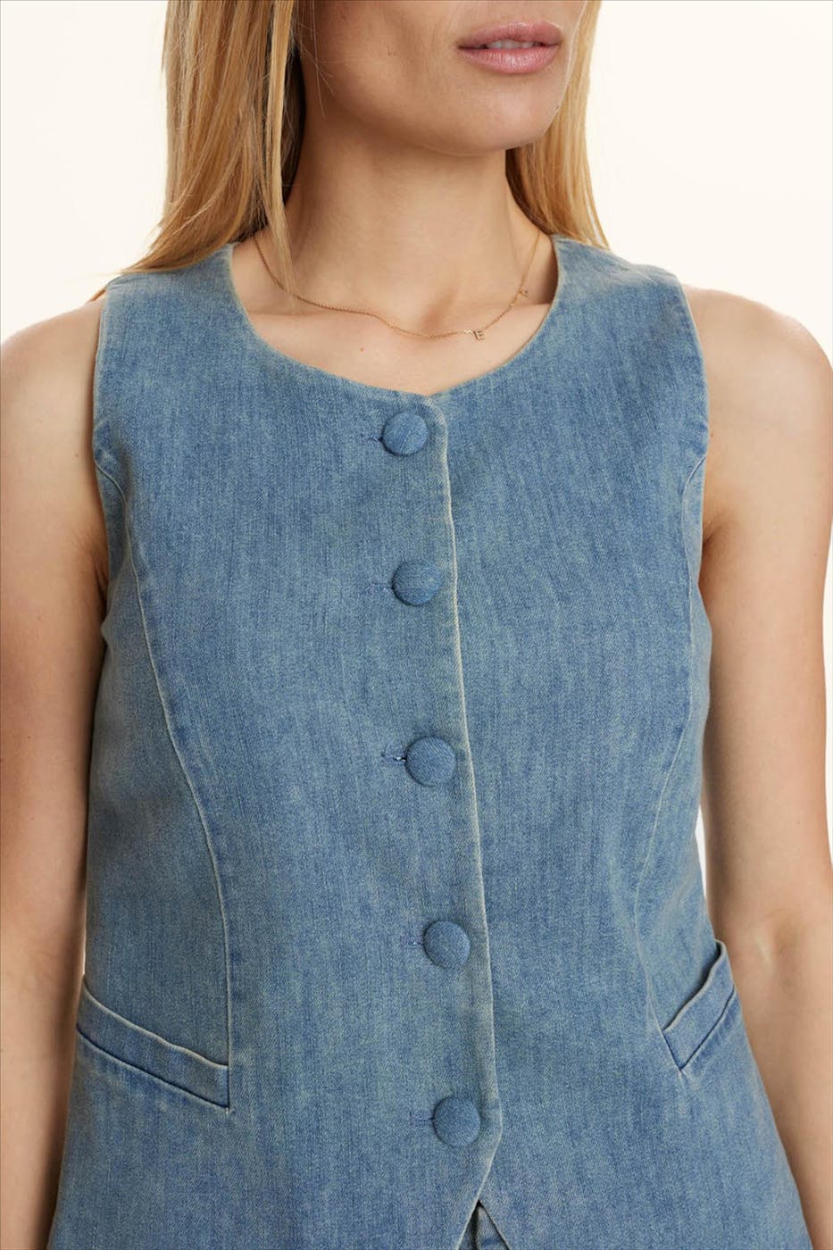 Nümph - Blauwe Aletta waiscoat