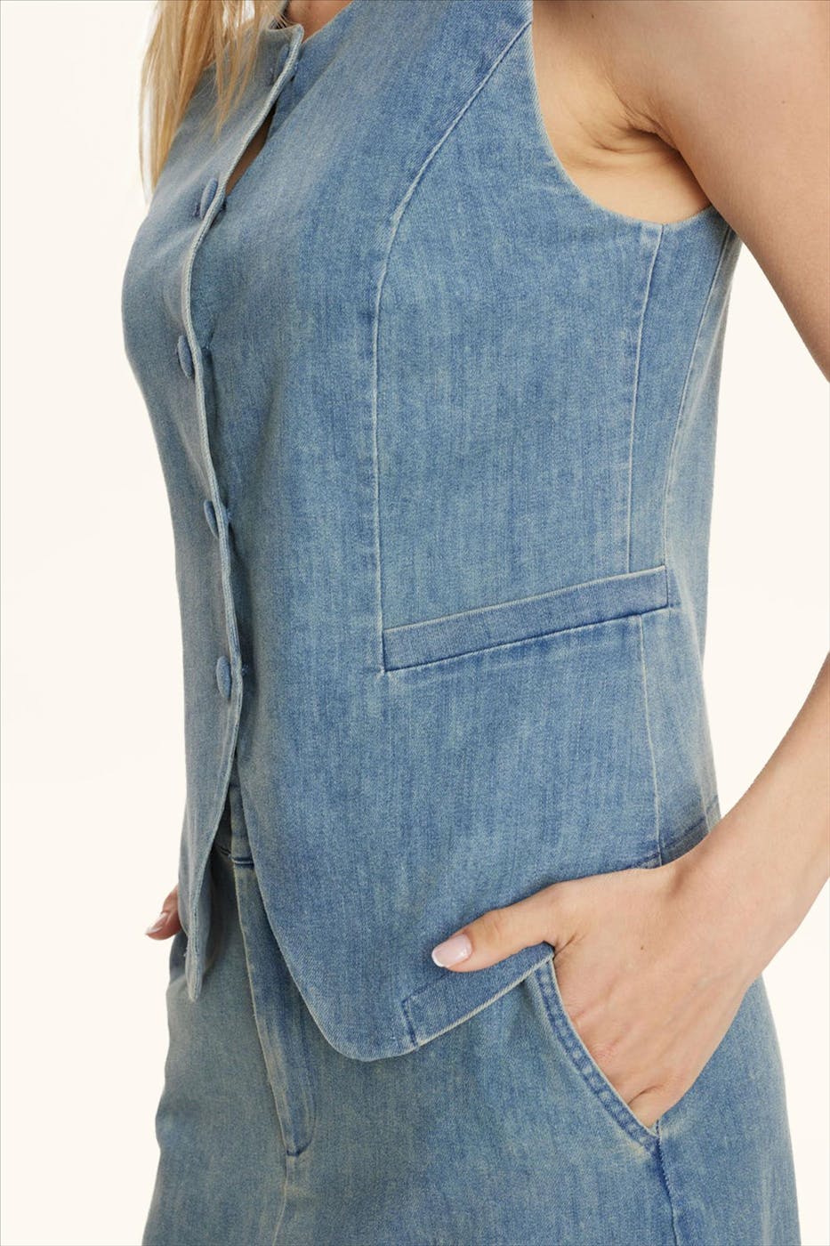 Nümph - Blauwe Aletta waiscoat