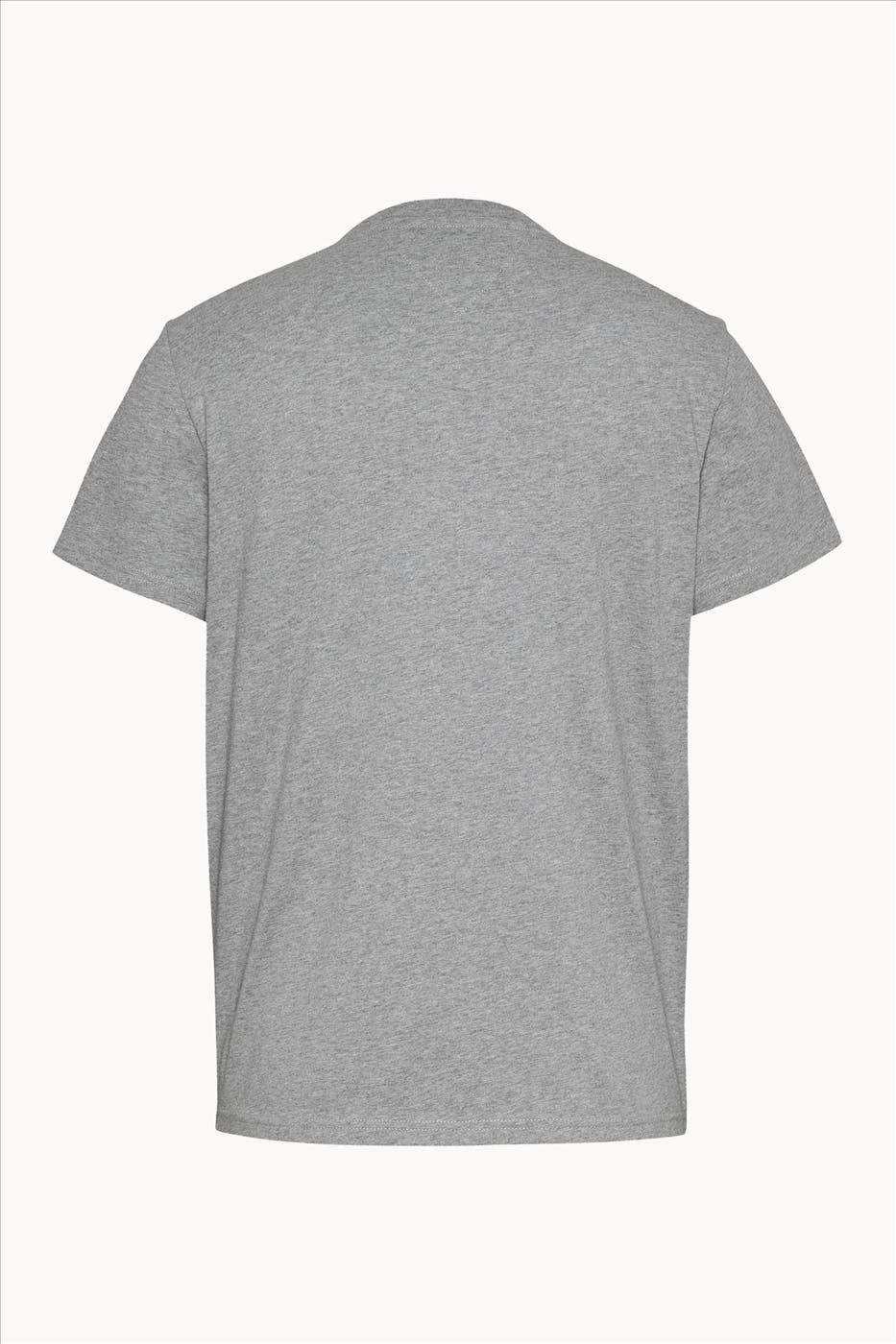 Tommy Jeans - Grijze Linear Logo T-shirt