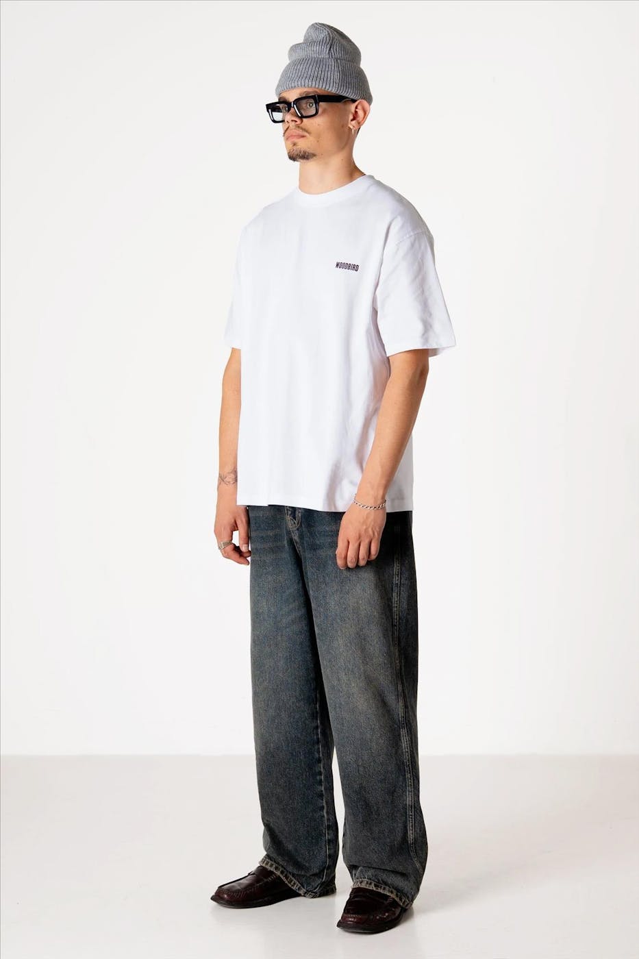 WOODBIRD - Witte Baine Balance T-shirt