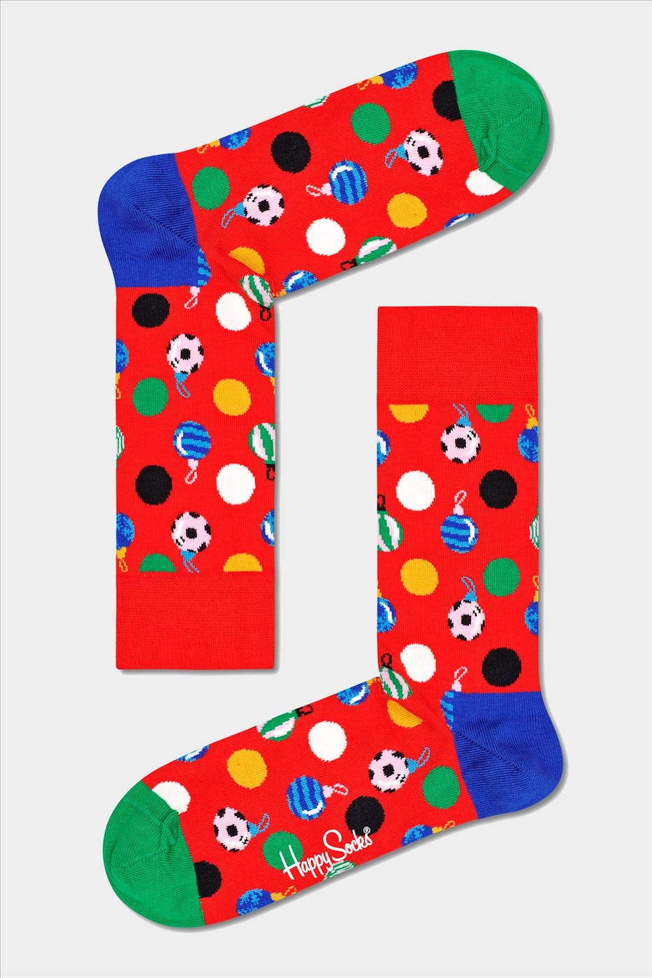 Happy Socks - Rood-groen-multicolour Baubles 2-pack Gift Box Sokken, maat 36-40