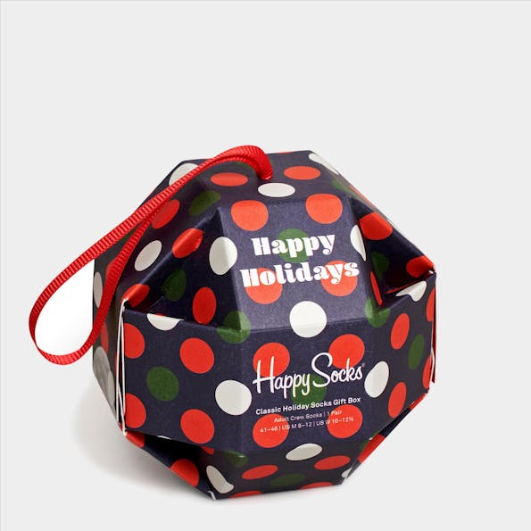 Happy Socks - Donkerblauw-groen-rode Big Dot Gift Box, maat 41-46