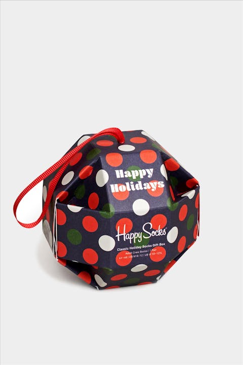 Happy Socks - Donkerblauw-groen-rode Big Dot Gift Box, maat 36-40