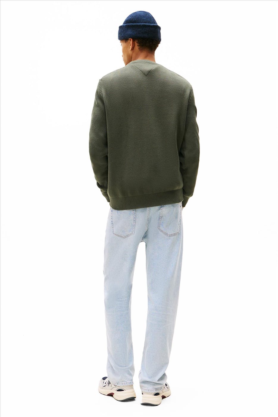 Tommy Jeans - Olijfgroene Slim Ess trui