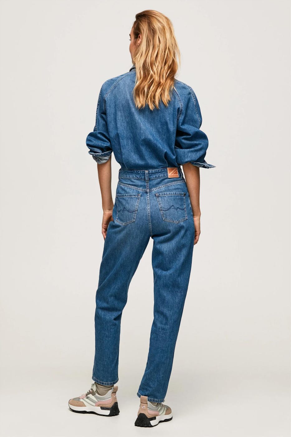 Pepe Jeans London - Blauwe Jade Denim jumpsuit
