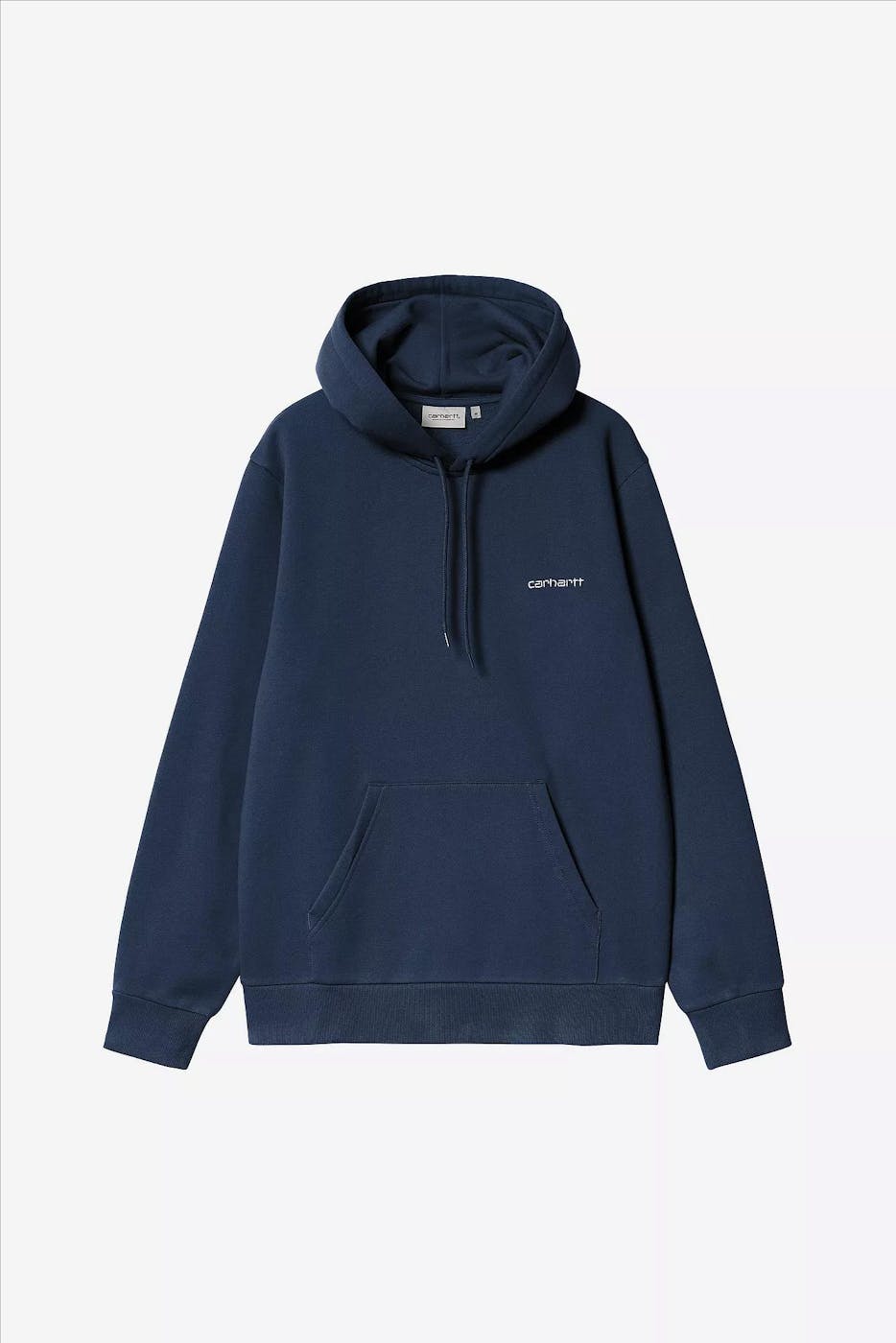 Carhartt WIP - Donkerblauwe Hooded Script Embroidery hoodie