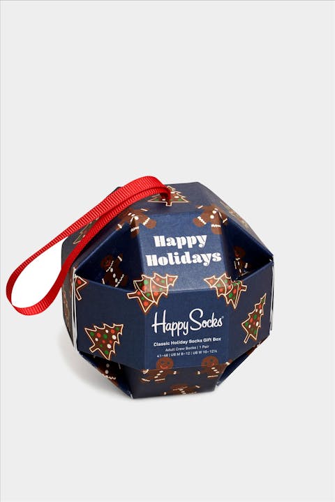 Happy Socks - Donkerblauw-groene Gingerbread Cookies Gift Box, maat 41-46