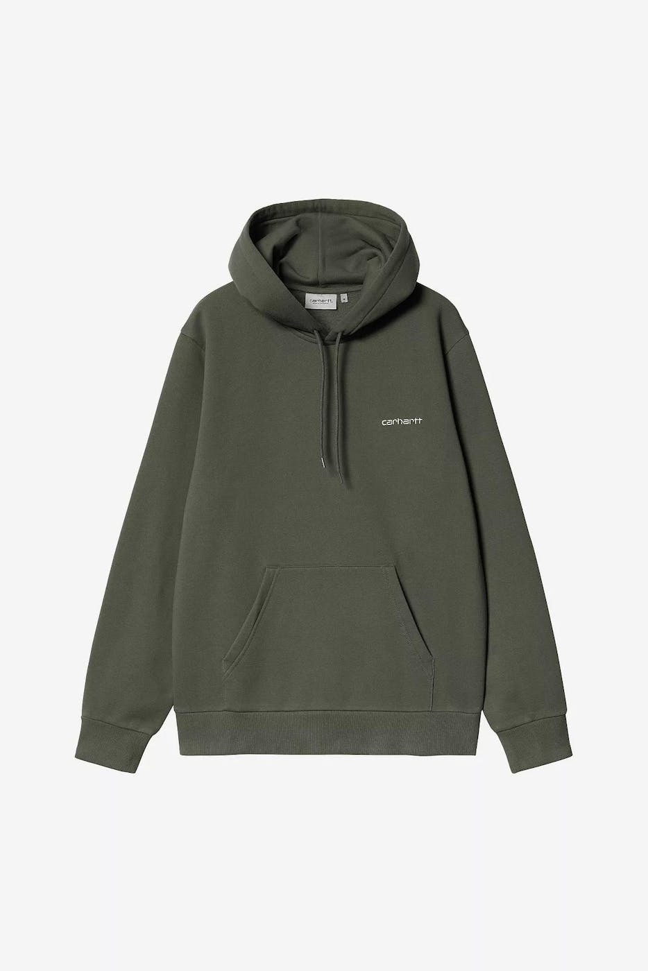 Carhartt WIP - Donkergroene Script Embroidery hoodie