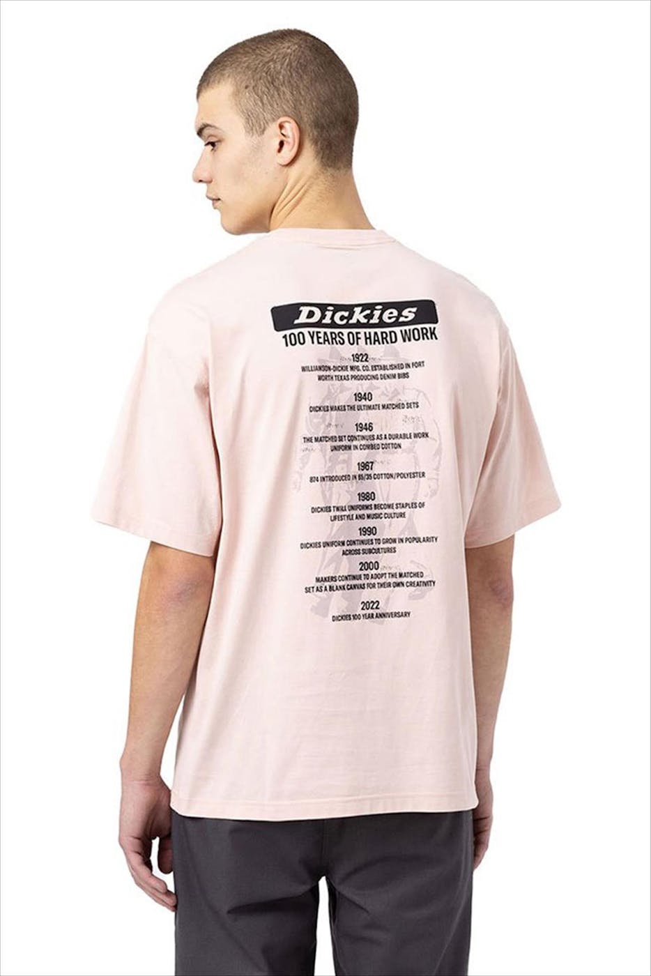 Dickies - Roze Dickies 100 Logo T-shirt