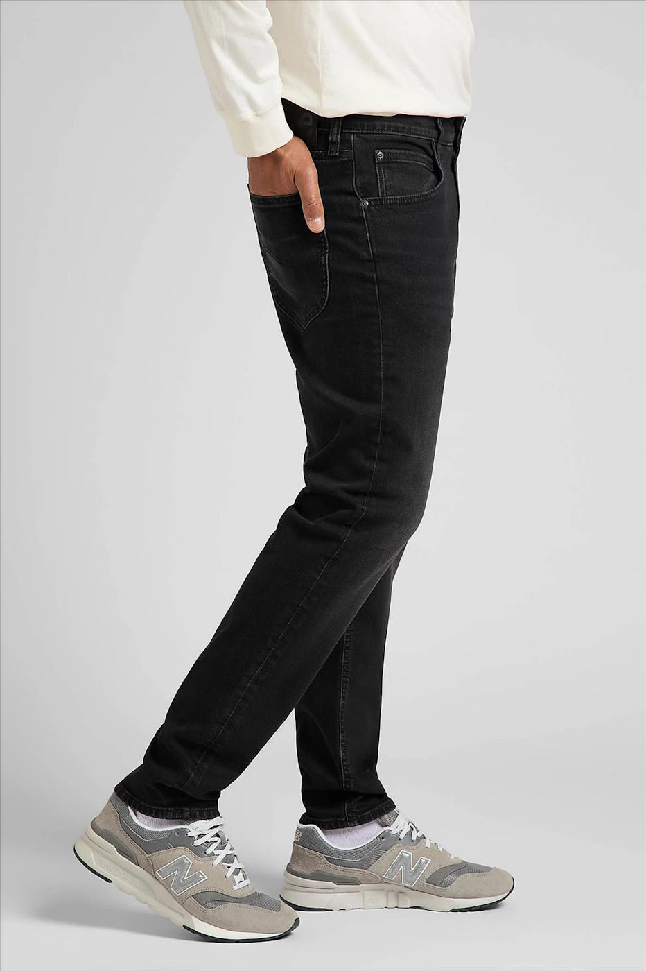 Lee - Zwarte Austin Regular Tapered jeans