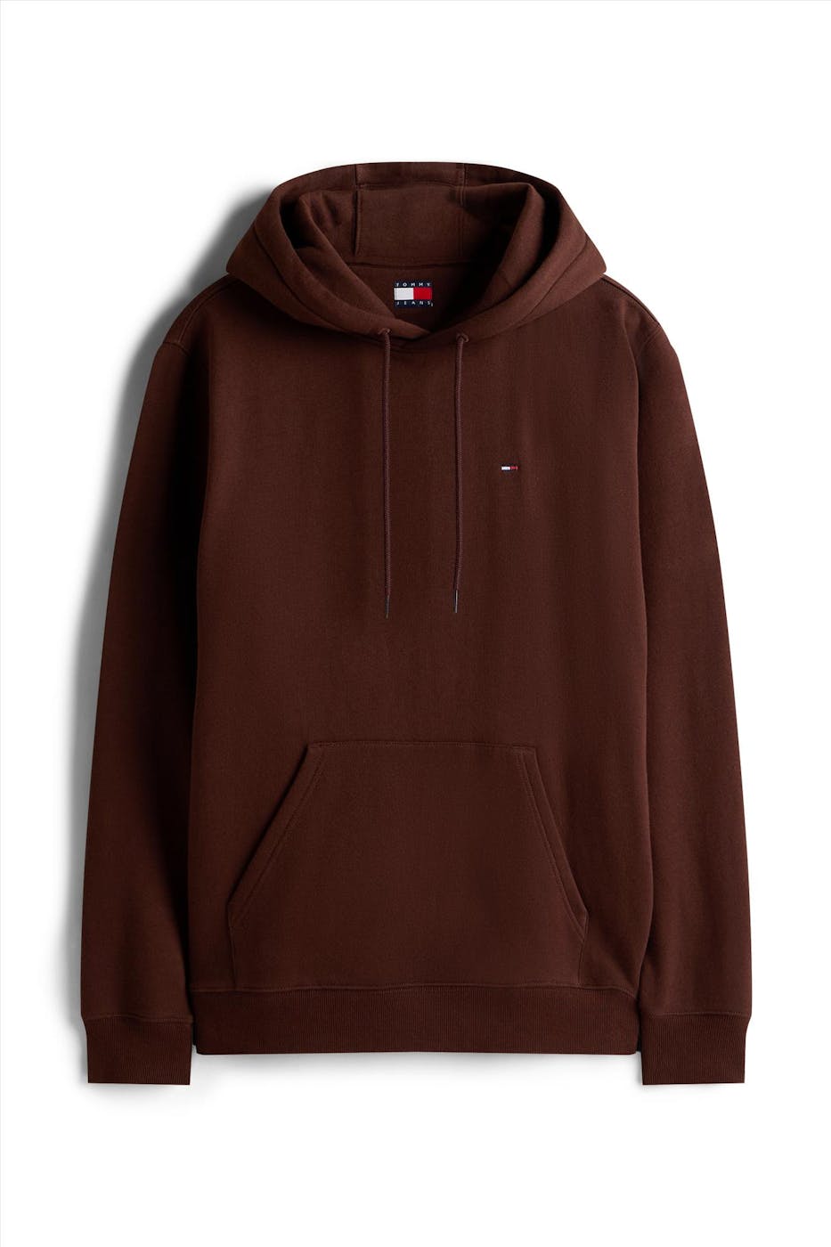 Tommy Jeans - Donkerbruine Regular Flag hoodie