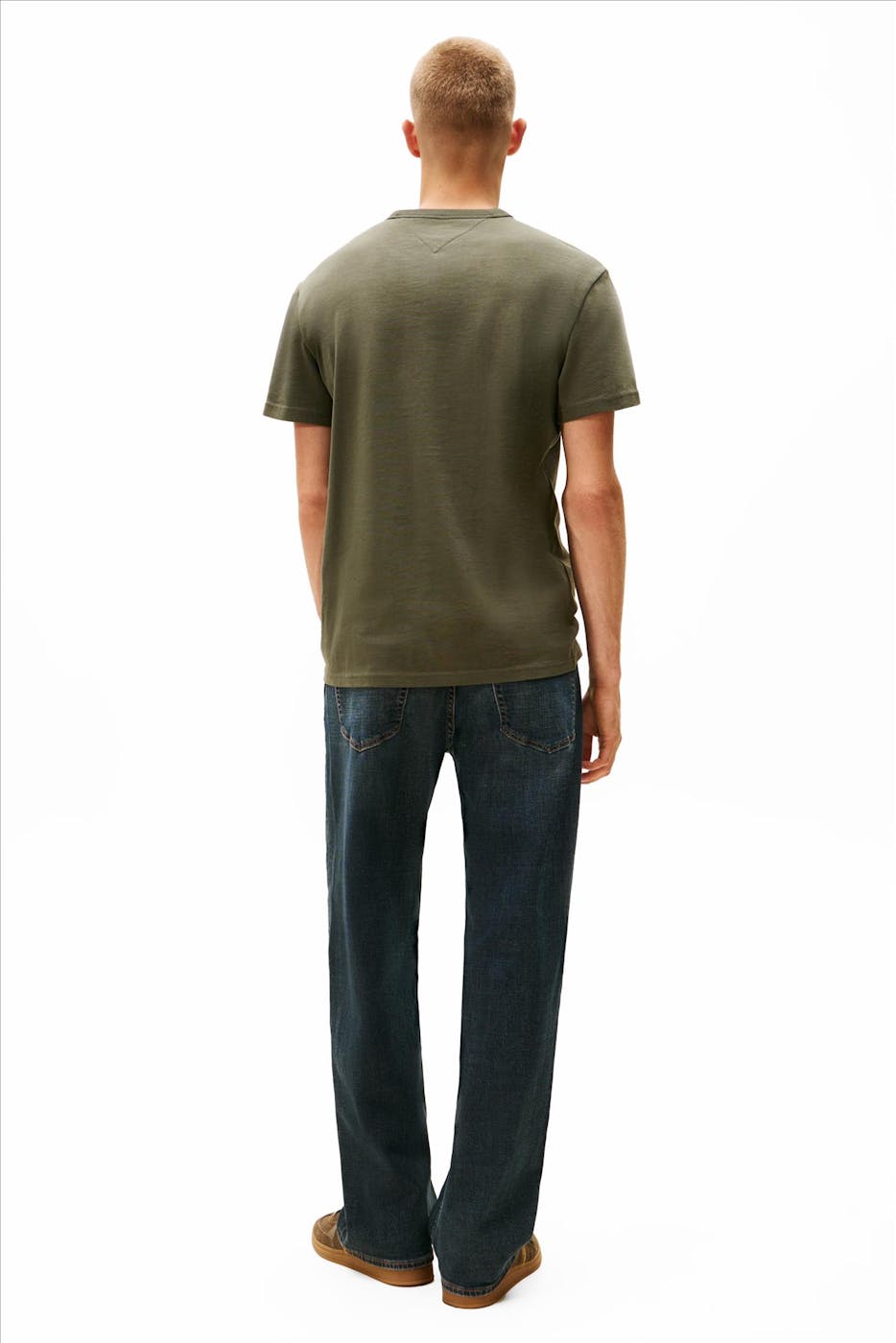 Tommy Jeans - Olijfgroene Reg Badge T-shirt