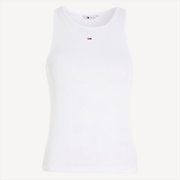 Tommy Jeans - Witte Rib tanktop