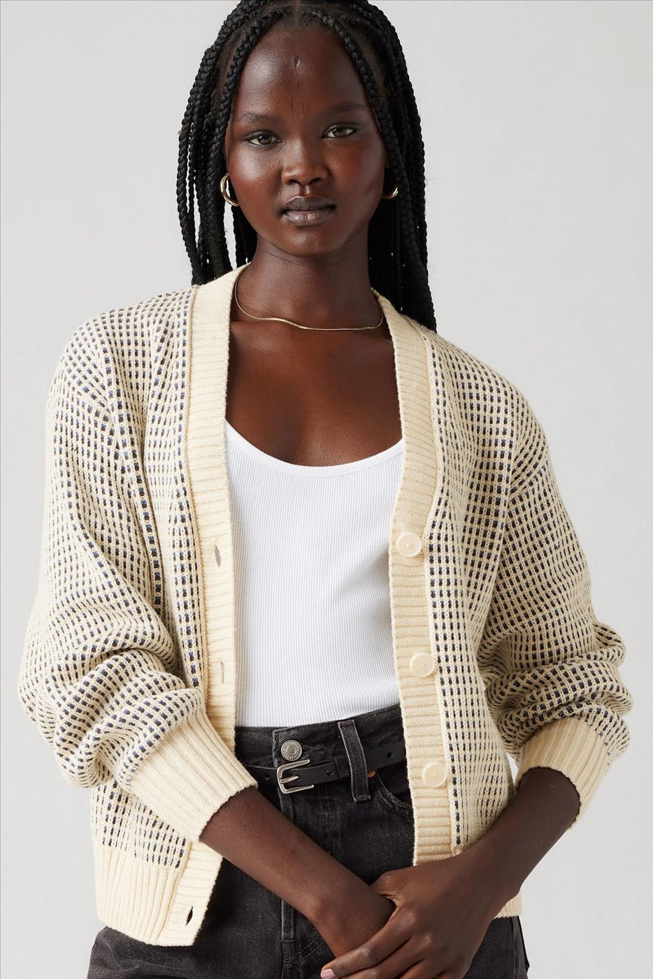 Levi's - Ecru Snowflake cardigan