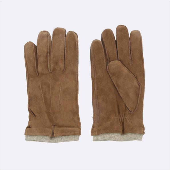 Faguo - Lichtbruine Leather handschoenen
