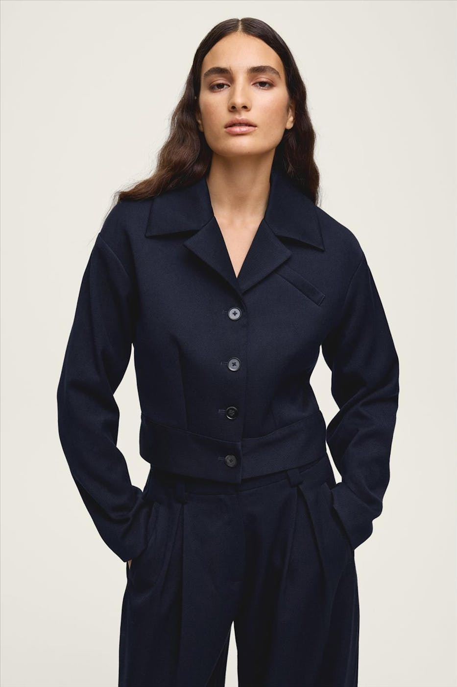 MSCH COPENHAGEN - Donkerblauwe Mynthe Elina blazer