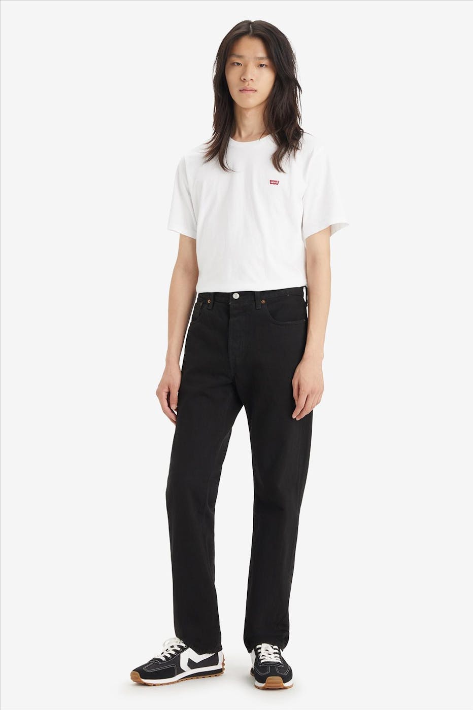 Levi's - Zwarte 501 straight jeans