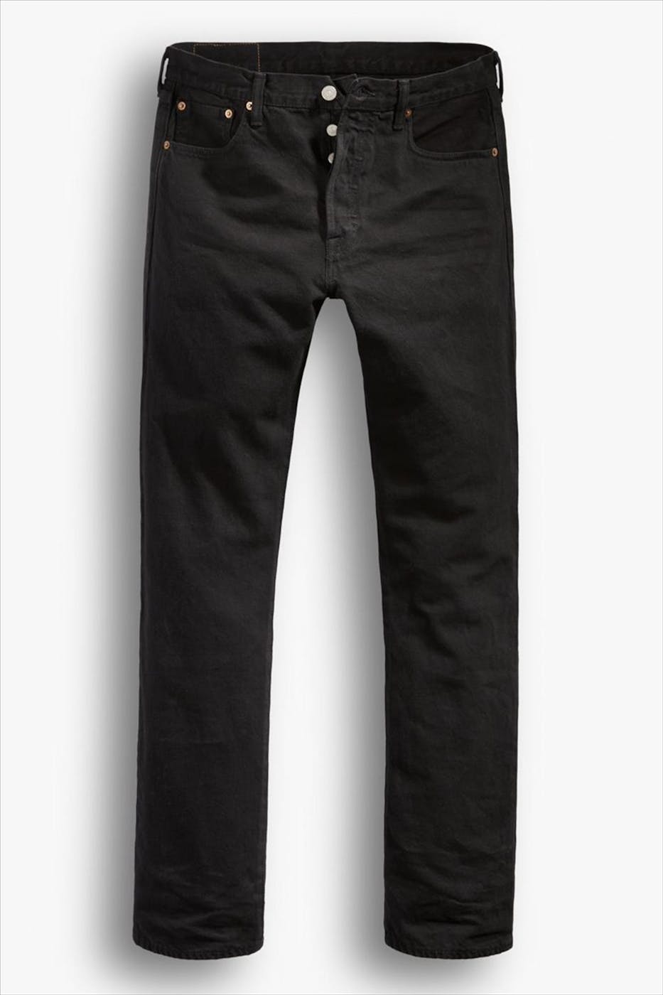 Levi's - Zwarte 501 straight jeans