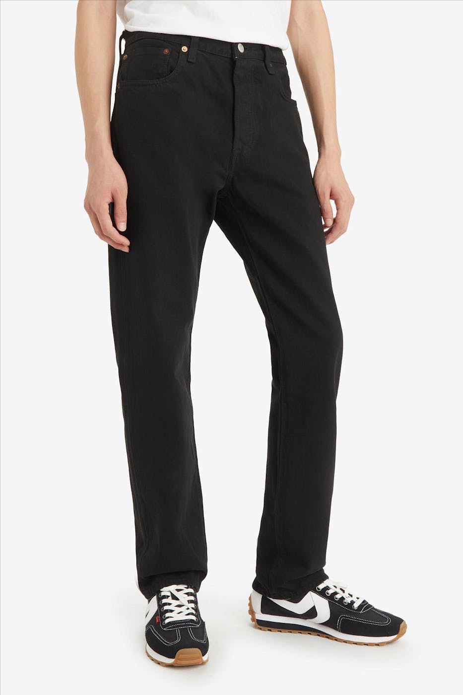 Levi's - Zwarte 501 straight jeans