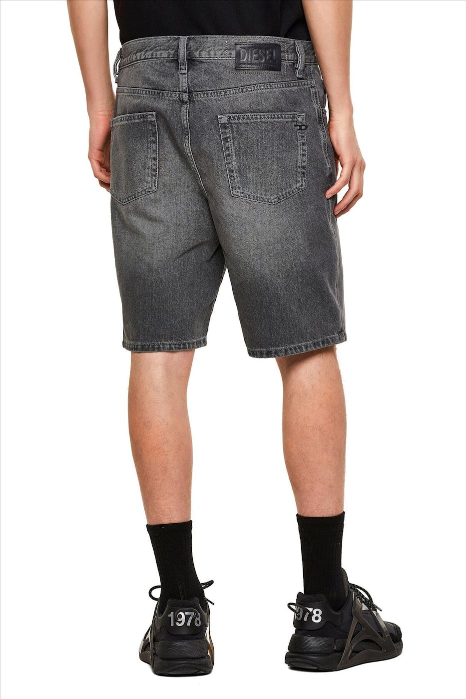 Diesel - Donkergrijze D-Strukt 5-pocket jeansshort