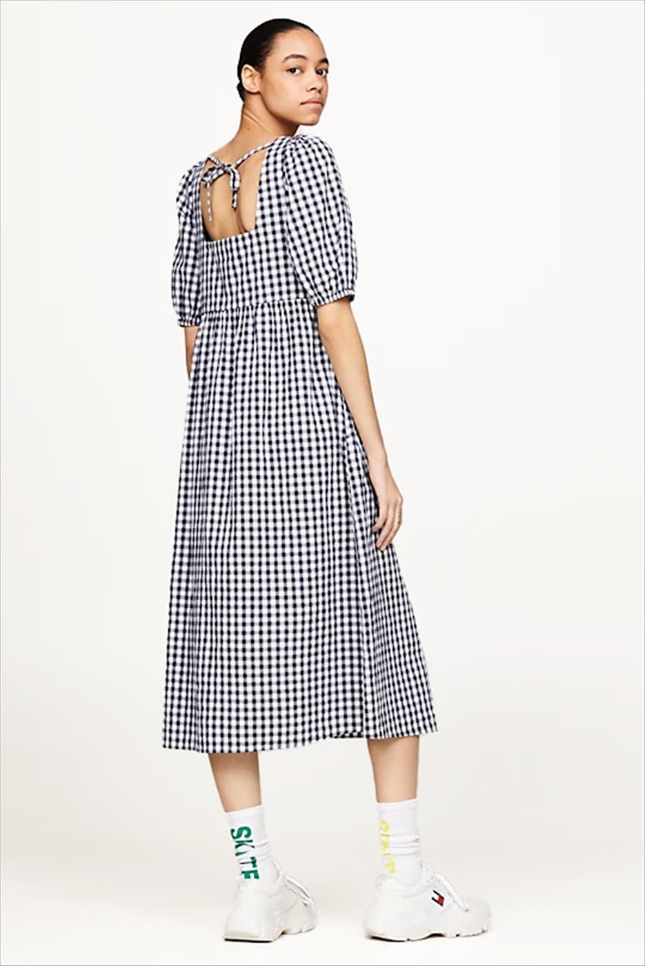 Tommy Jeans - Blauw-Wit Gingham kleed