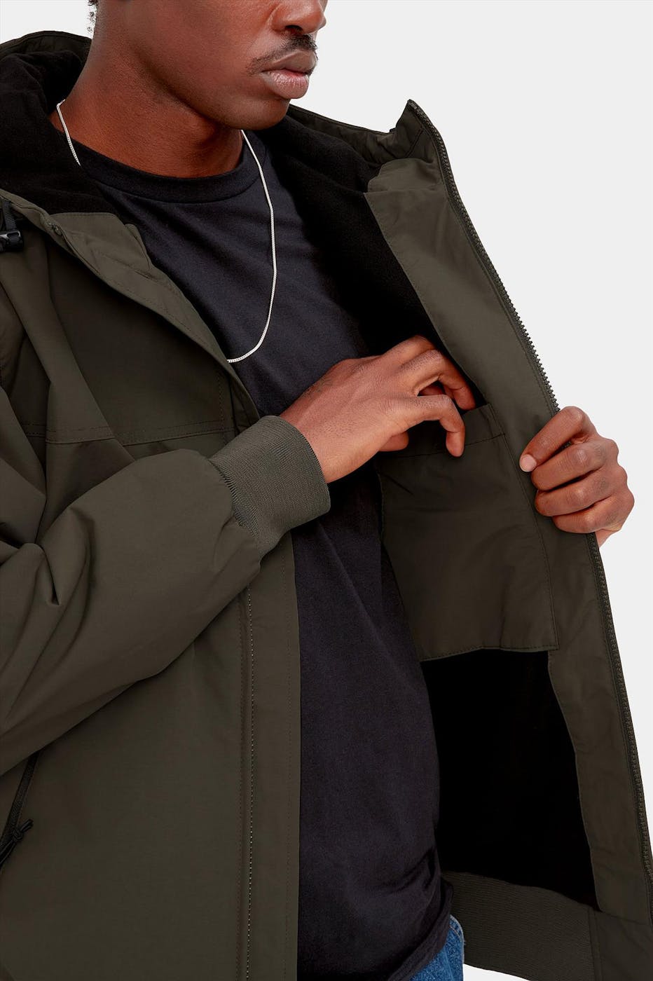 Carhartt WIP - Donkergroene Hooded Sail jas