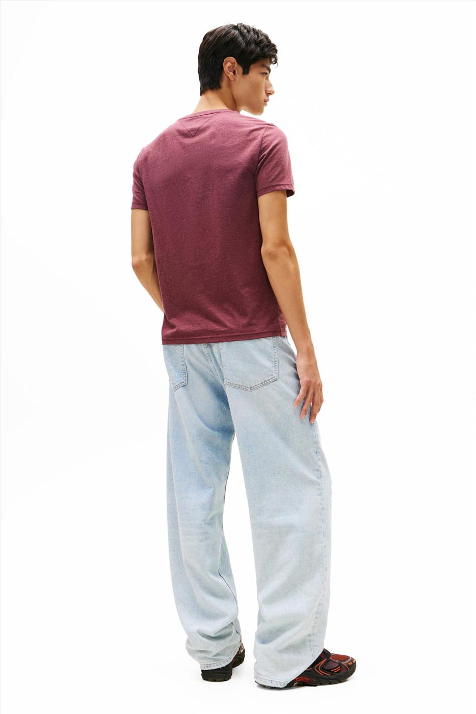 Tommy Jeans - Bordeaux Jaspe slim T-shirt