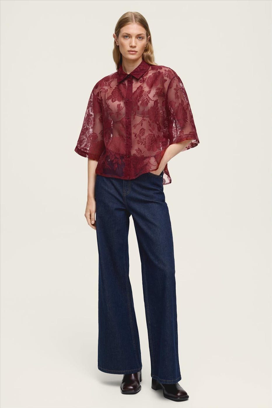 MSCH COPENHAGEN - Bordeaux Lettiche blouse