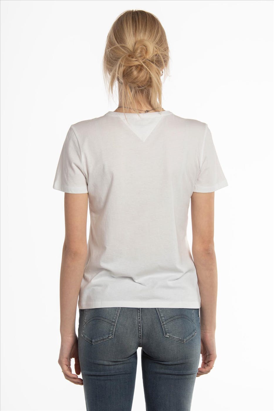 Tommy Jeans - Witte Slim Jersey T-shirt