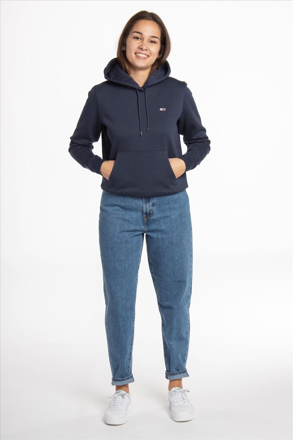 Tommy Jeans - Donkerblauwe TJW Regular Fleece hoodie