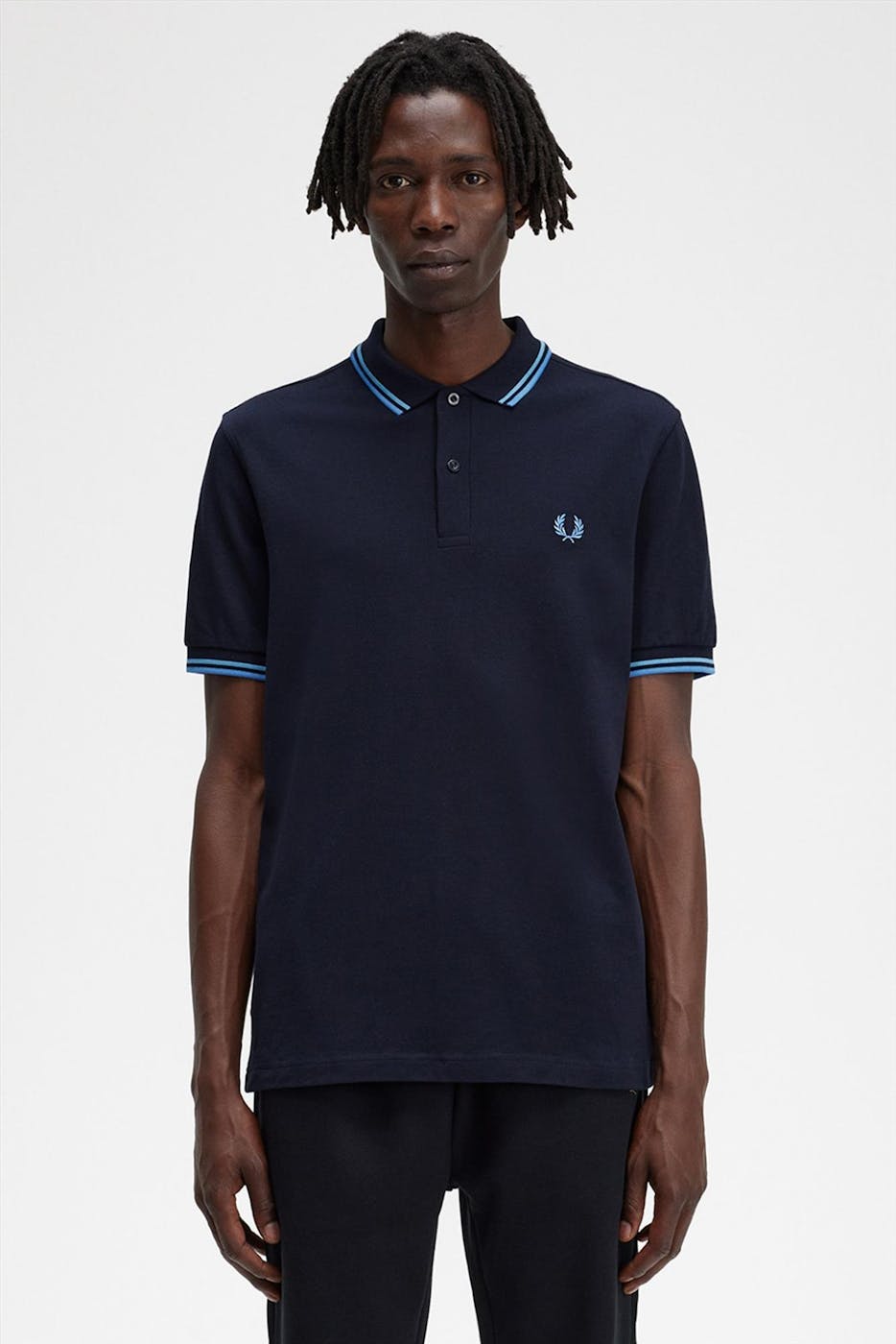 Fred Perry - Donkerblauwe Twin Tipped polo