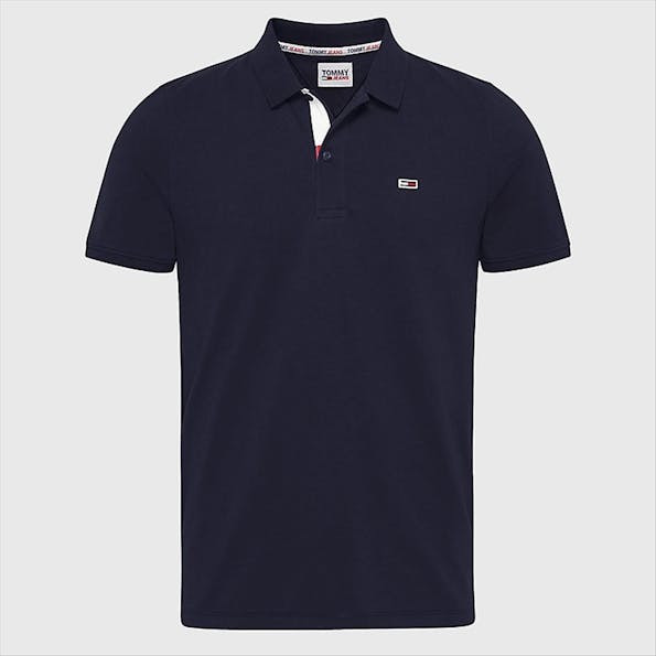 Tommy Jeans - Donkerblauwe Solid Strech polo