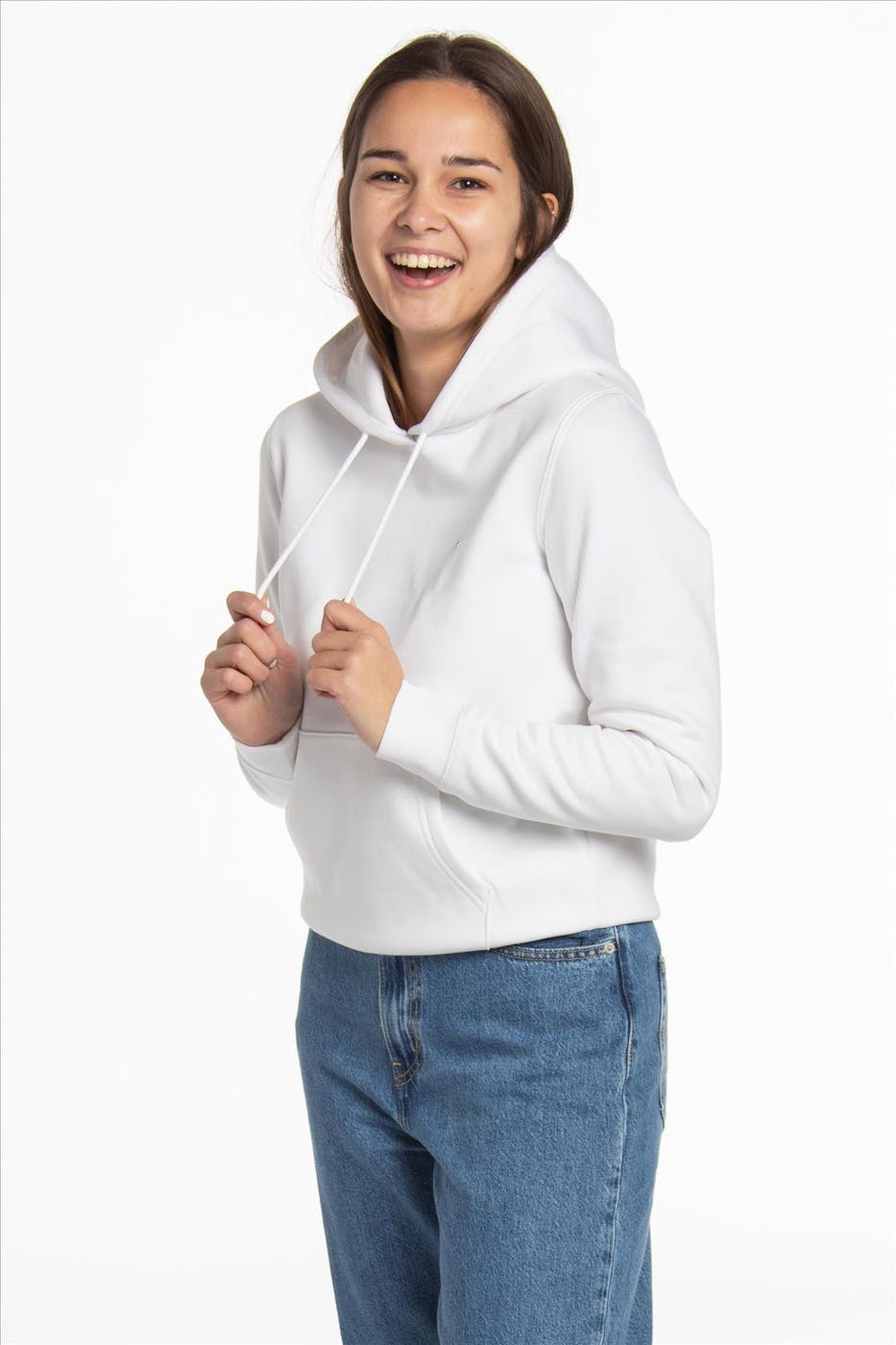 Tommy Jeans - Witte TJW Regular Fleece hoodie