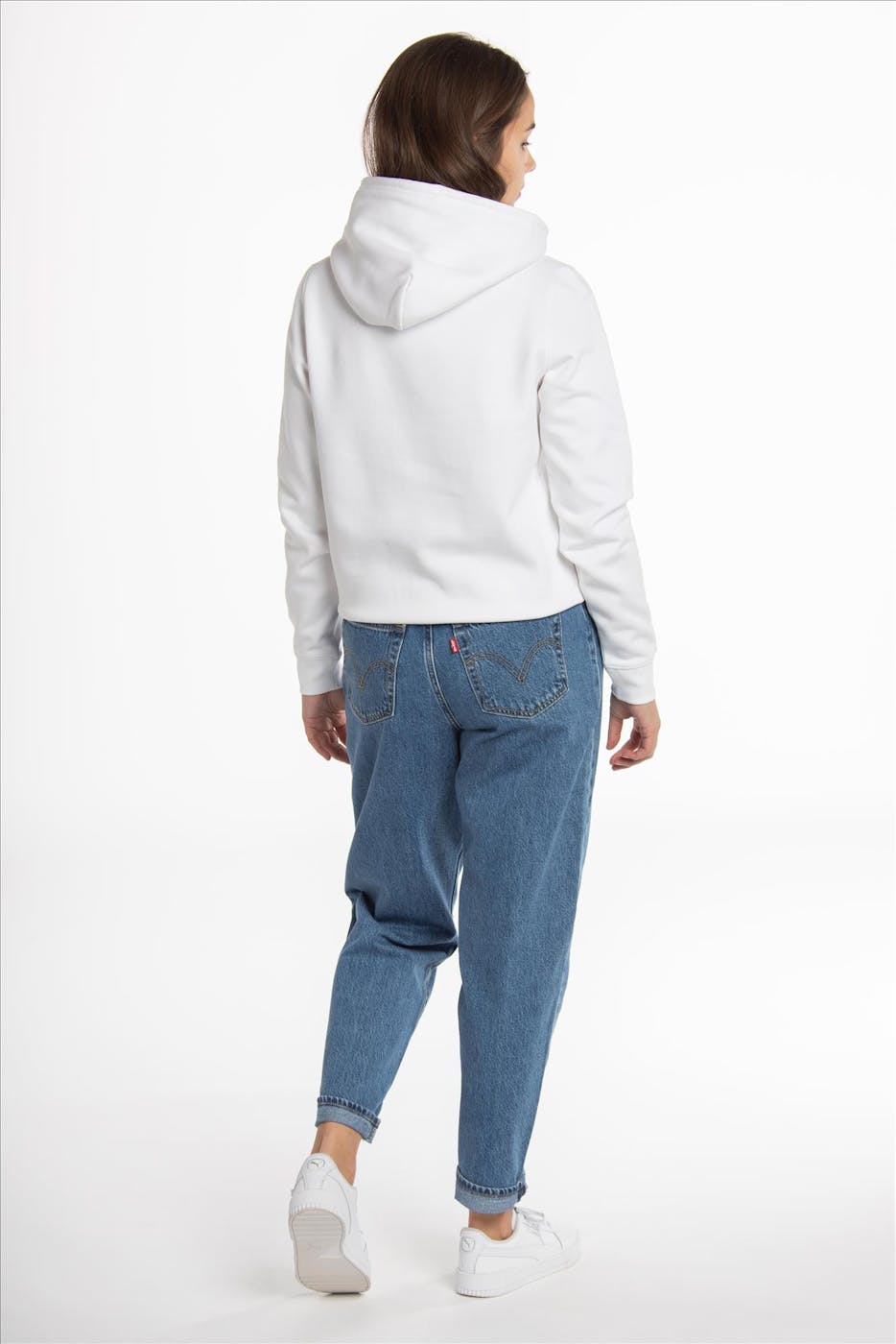 Tommy Jeans - Witte TJW Regular Fleece hoodie