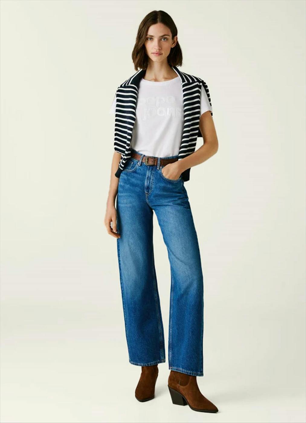 Pepe Jeans London - Donkerblauwe Lexa Straight jeans